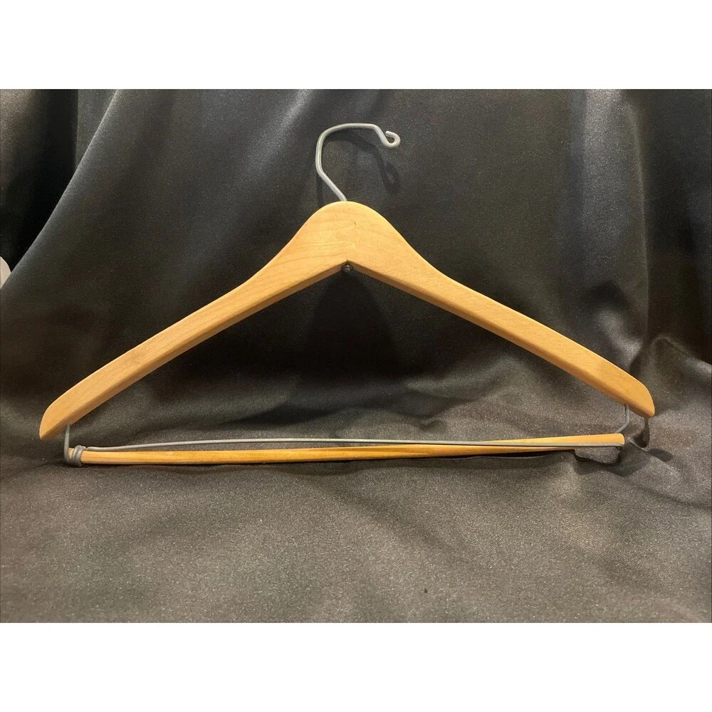 Lot of 3 Vintage Unbranded Wooden Hangers for Suits Jackets Pants Tops Dresses